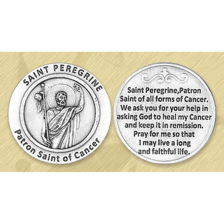 Bulk Healing Saint - Saint Peregrine Healing Pocket Token
