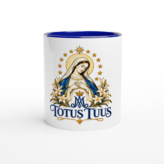 Totus Tuus Mary with Lilies Color Mug - view 5