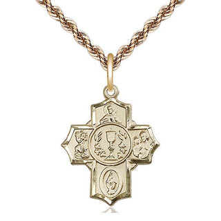 14kt Gold Communion 5-Way Medal