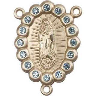14kt Gold Filled Our Lady of Guadalupe Rosary Center Rosary Center