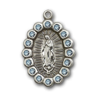 Sterling Silver Our Lady of Guadalupe Pendant