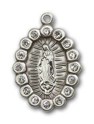 Sterling Silver Our Lady of Guadalupe Pendant