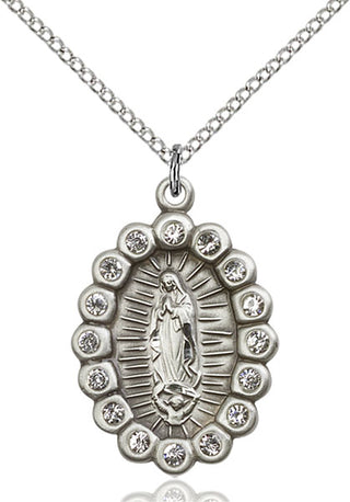 Sterling Silver Our Lady of Guadalupe Pendant