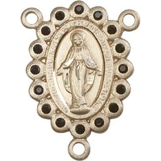 14kt Gold Miraculous Rosary Center Rosary Center