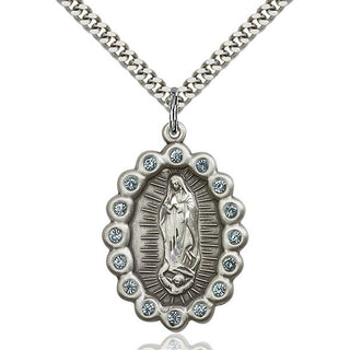 Sterling Silver Our Lady of Guadalupe Pendant