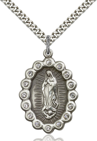 Sterling Silver Our Lady of Guadalupe Pendant