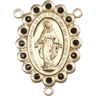 14kt Gold Miraculous Rosary Center Rosary Center