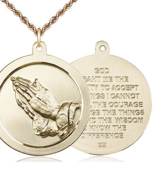 14kt Gold Filled Praying Hand Medal | Large