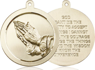 14kt Gold Praying Hand Medal