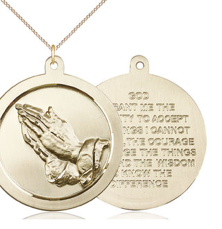 14kt Gold Praying Hand Medal