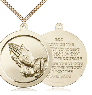 14kt Gold Praying Hand Medal
