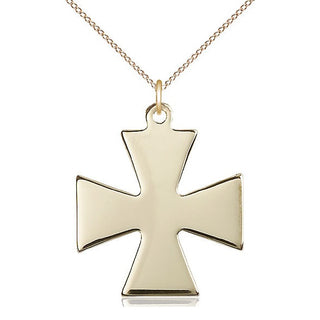 14kt Gold Surfer Cross Medal