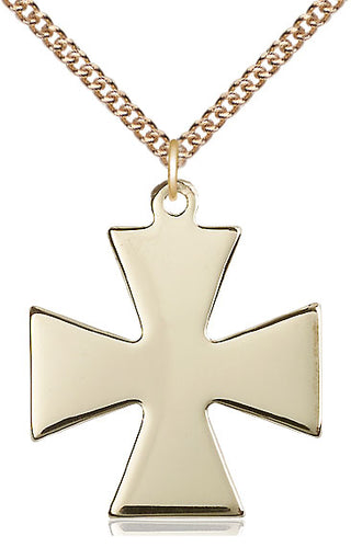 14kt Gold Surfer Cross Medal