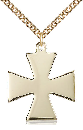 14kt Gold Surfer Cross Medal