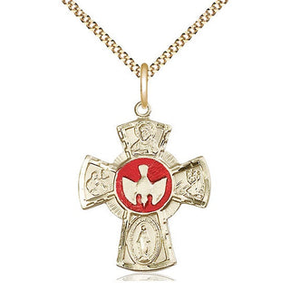 14kt Gold Filled 5-Way Medal Catholic Jewelry