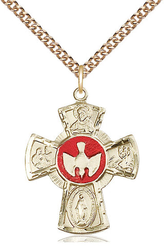 14kt Gold 5-Way Medal