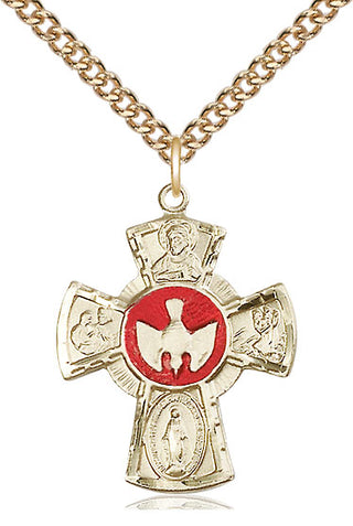 14kt Gold 5-Way Medal