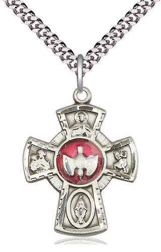 Pewter 5-Way Medal Catholic Jewelry
