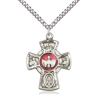 Sterling Silver 5-Way Medal Catholic Jewelry