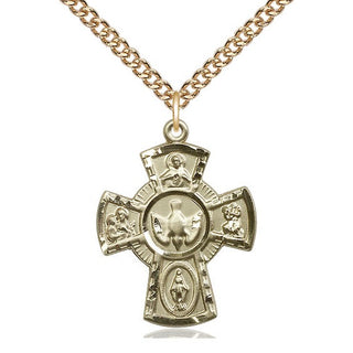 14kt Gold 5-Way Medal