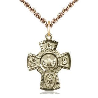 14kt Gold 5-Way Medal