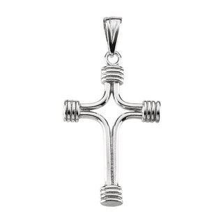 Sterling Silver 33.75x23.25 Cross Pendant 