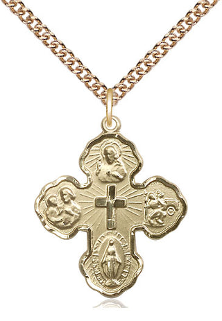 14kt Gold 5-Way Medal