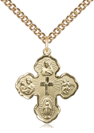 14kt Gold 5-Way Medal