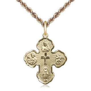 14kt Gold 5-Way Medal