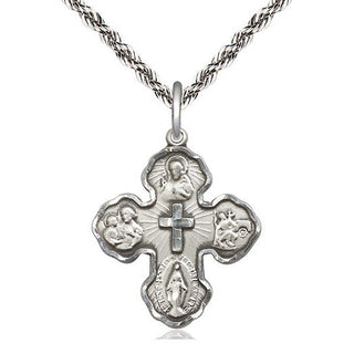 Sterling Silver 5-Way Medal Catholic Jewelry