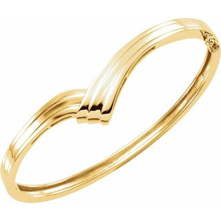 14K Yellow Hinged Bangle 6 1/2" Bracelet