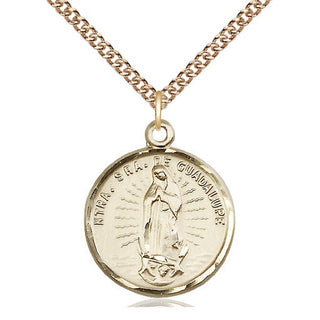 14kt Gold Our Lady of Guadalupe Medal