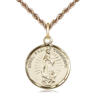 14kt Gold Our Lady of Guadalupe Medal