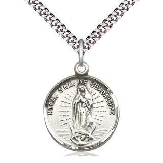 Pewter Our Lady of Guadalupe Medal Catholic Jewelry