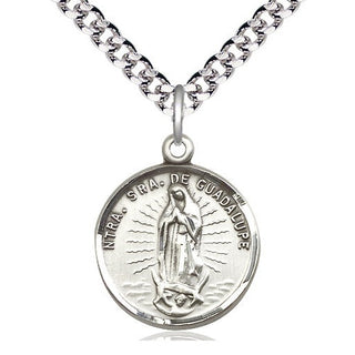 Pewter Our Lady of Guadalupe Medal Catholic Jewelry