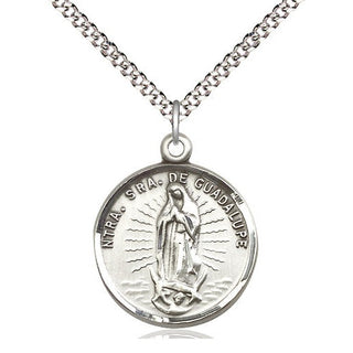 Pewter Our Lady of Guadalupe Medal Catholic Jewelry