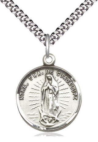 Sterling Silver Our Lady of Guadalupe Medal Catholic Jewelry