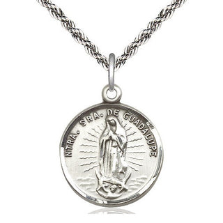 Sterling Silver Our Lady of Guadalupe Medal Catholic Jewelry