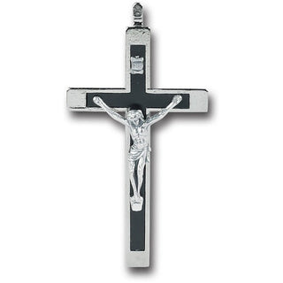 3.5" Nickel Bound Crucifix Silver 2-Pack