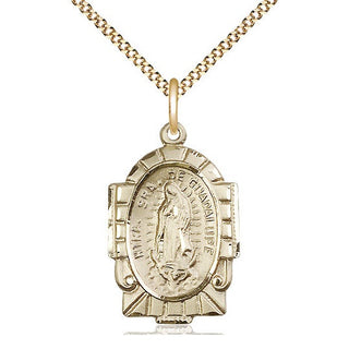 14kt Gold Filled Our Lady of Guadalupe Medal Catholic Jewelry