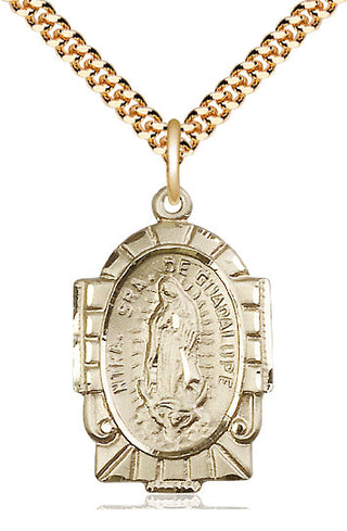 14kt Gold Filled Our Lady of Guadalupe Medal Catholic Jewelry