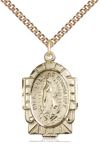 14kt Gold Filled Our Lady of Guadalupe Medal Catholic Jewelry
