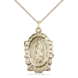 14kt Gold Our Lady of Guadalupe Medal