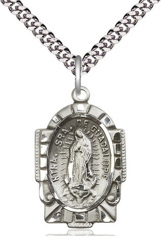 Sterling Silver Our Lady of Guadalupe Medal Catholic Jewelry