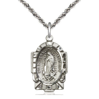 Sterling Silver Our Lady of Guadalupe Medal Catholic Jewelry