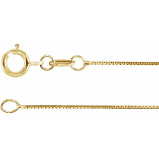 16 Inch Box Chain With Spring Ring 18K Yellow