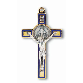 Gold Crucifix with Mirac Medal
