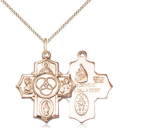 14kt Gold New Family 5-Way Medal