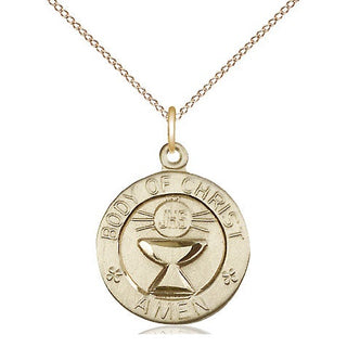 14kt Gold Body of Christ Medal