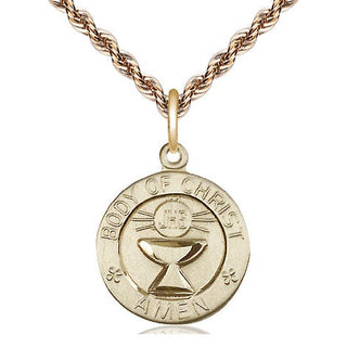14kt Gold Body of Christ Medal